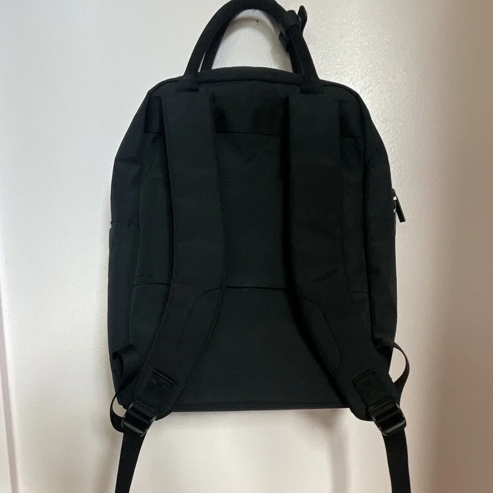 Target‎ Black Solid Zip Backpack w/ Top Handle, Men's Polyester Lined